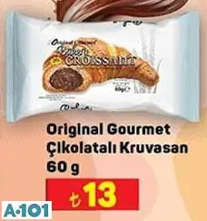 ORİGİNAL GOURMET ÇİKOLATALI KRUVASAN 60 G ORİGİNAL GOURMET ÇİKOLATALI KRUVASAN 60 G